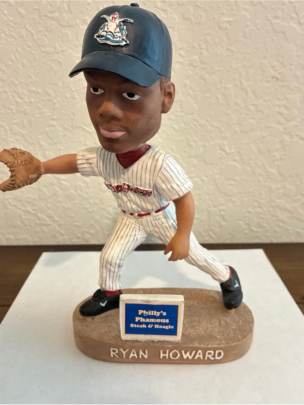Ryan Howard Baseball Player Bobblehead - Blue Cap, White Pinstripe Uniform